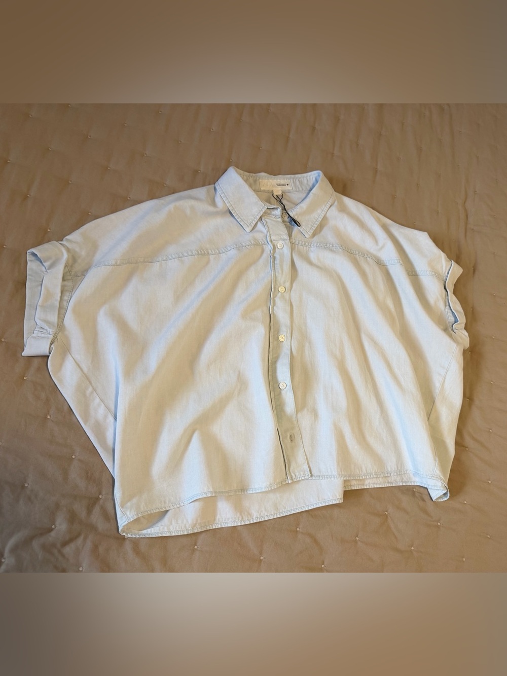 Zara Light Blue Casual Button-Down Shirt
